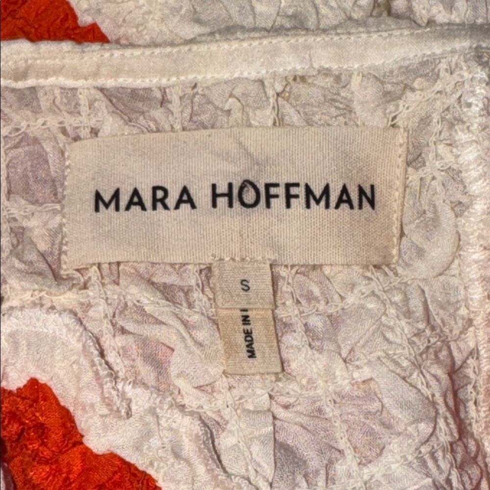 New Mara Hoffman Sloan Textured Colorblock Popcorn Midi Dress Small - Picture 14 of 15